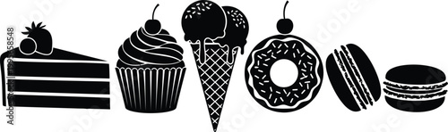 Black and white dessert desserts sweets cake cupcake