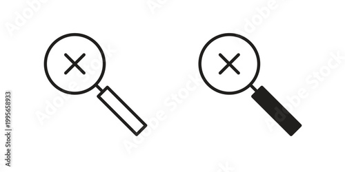 No result icon in line design. editable stroke icon vector. EPS10