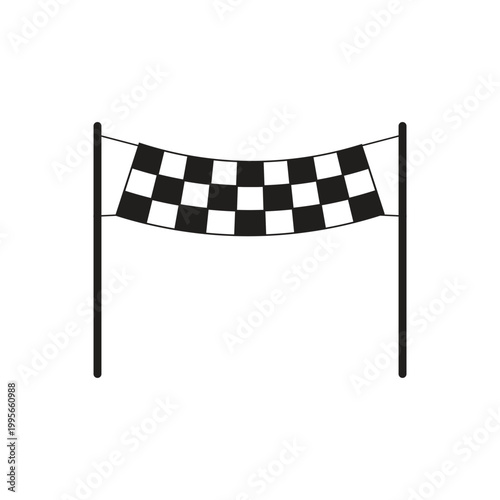 Race checkered flag start finish illustration