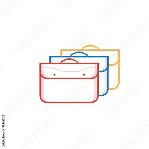 Paper binder document storage logo design