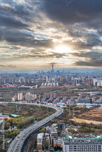 Modern city architecture and real estate development of Beijing CBD, China