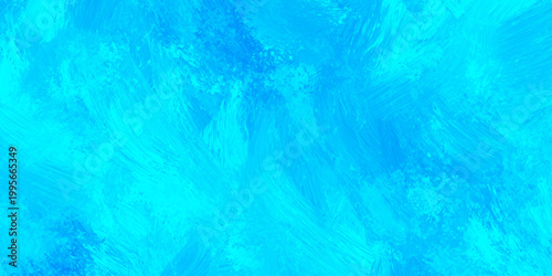 Bild auf Leinwand Vibrant blue abstract watercolor  background with textured brush strokes and art