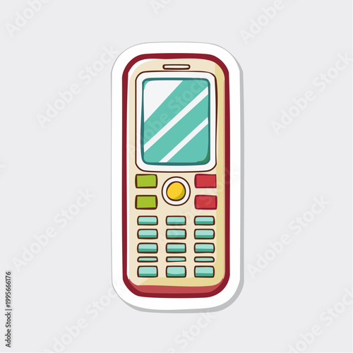 Retro mobile phone illustration