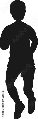 People Running Illustration Silhouette