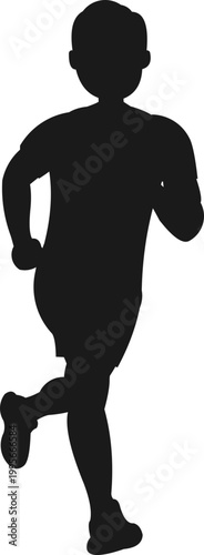 People Running Illustration Silhouette