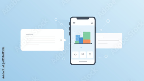 Smartphone application UI UX mobile app interface concept