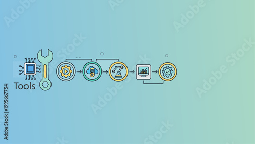 Automation tools workflow business process technology concept