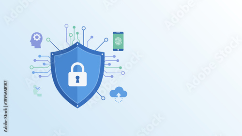 Digital data security privacy protection technology concept
