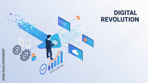 Digital transformation business technology innovation concept