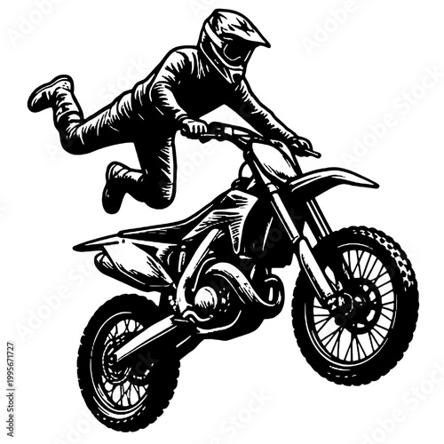 Motocross freestyle sketch
