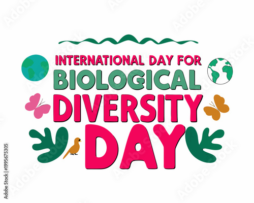 International Day for Biological Diversity Vector Illustration Isolated on White Background, Environmental Awareness Design