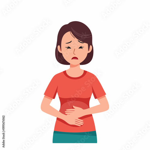 Woman with Stomach Ache