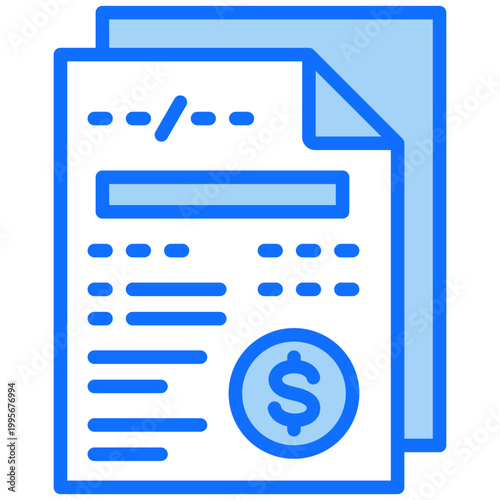 Salary Slip Icon Vector Illustration For Design.