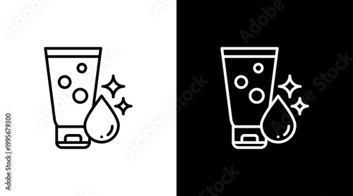 Facial Cleanser Icon Set Multiple Style Collection