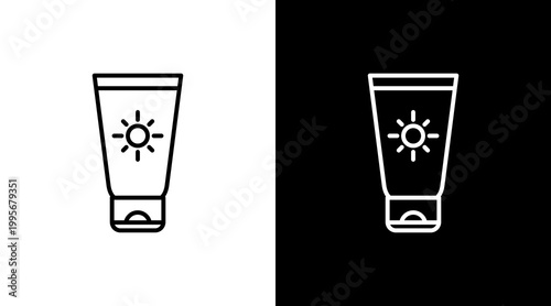 Sunscreen Icon Set Multiple Style Collection