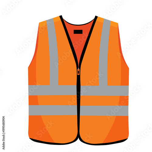 Orange Safety Vest Illustration