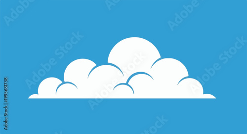 White cumulus clouds drift across a bright blue sky, suggesting a clear and peaceful day