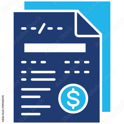 Salary Slip Icon Vector Illustration For Design.