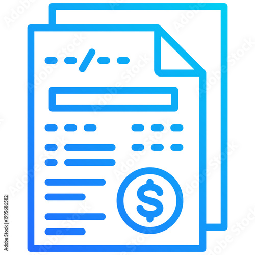Tableau sur toile Salary Slip Icon Vector Illustration For Design.
