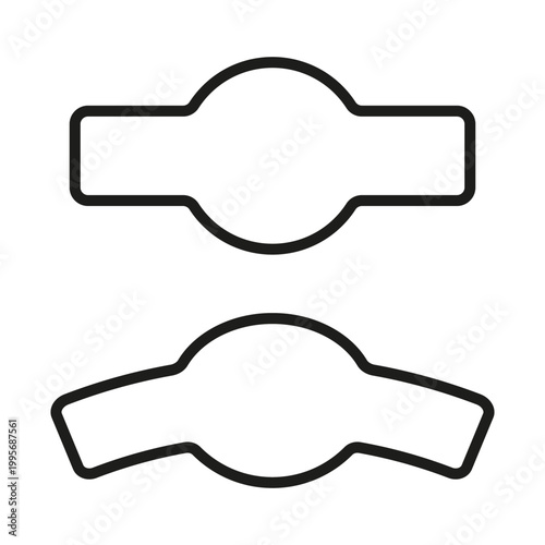 A collection of modern outline Vector icons representing view and hide visibility states for user interface designs. These shapes offer clear visual cues.