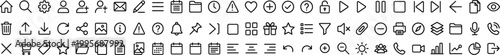 Collection of black outline on white background