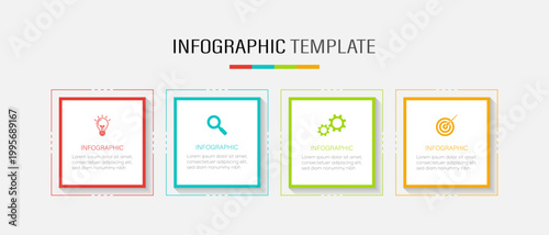 Bild auf Leinwand Business presentation infographic template