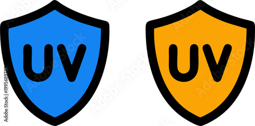 UV Protection Shield Icon for Sun Safety Graphic