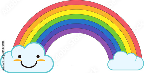 무지개와 구름 캐릭터