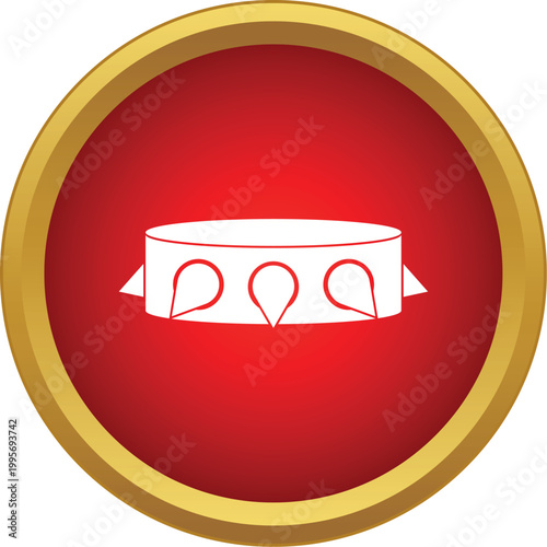 Icon of a spiked pet collar, representing animal accessory or training