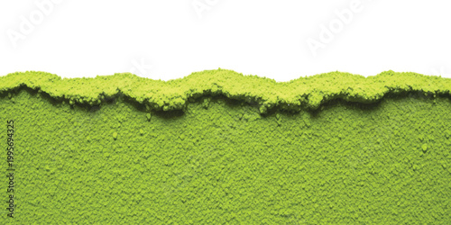 Abstract green mossy texture with a wavy top edge border