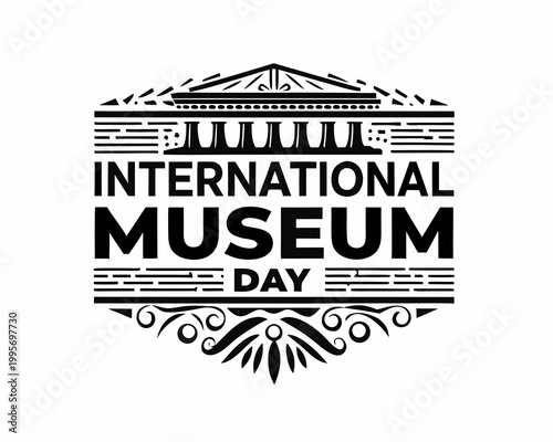 International Museum Day Vector Art, Museum Building and Artifacts Celebration Concept