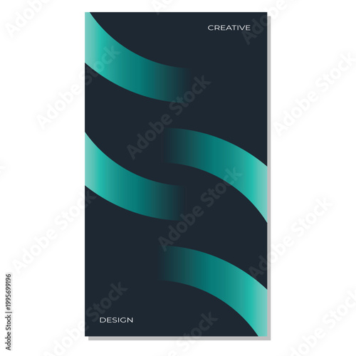 Abstract gradient poster background for branding and cover design, trendy illustration