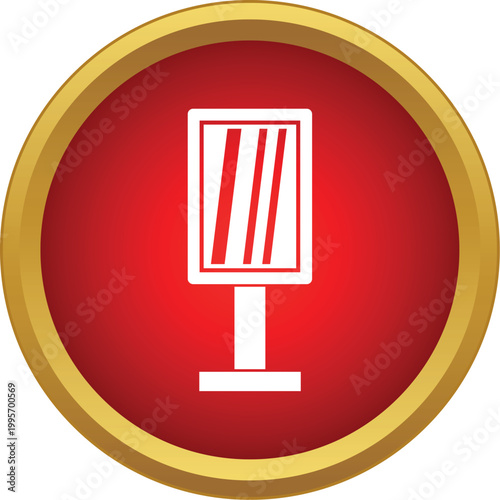 Billboard icon representing advertising, promotion, and marketing on a stand