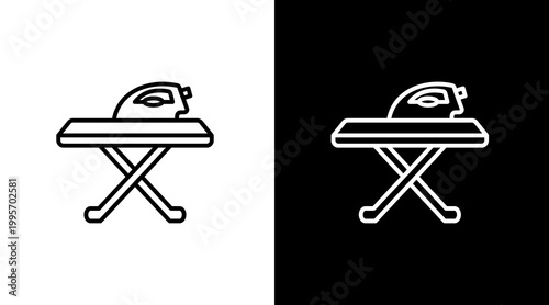 Ironing Board Icon Set Multiple Style Collection