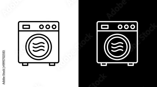 Dryer Icon Set Multiple Style Collection