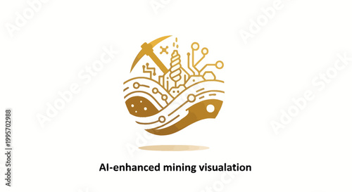 AI-Enhanced Mining Visualization - Modern Technology and Digital Innovation.