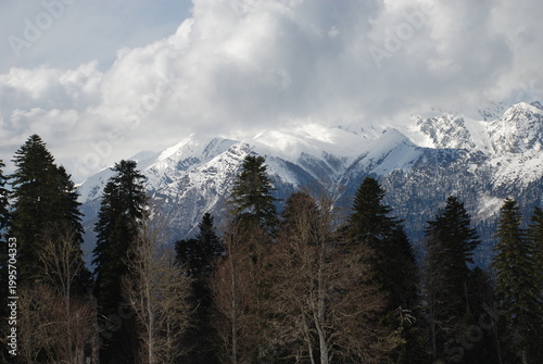 clouds over the mountains