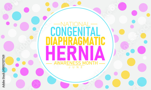 National congenital diaphragmatic hernia awareness month circular design