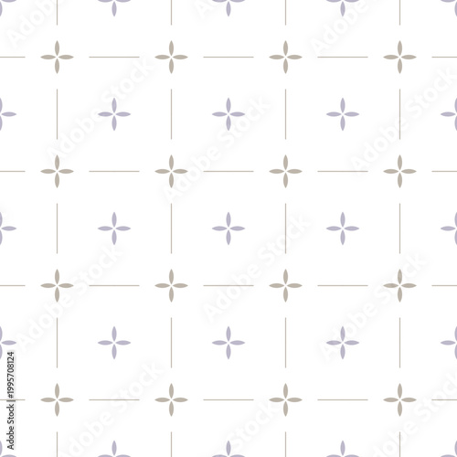 Light beige white cross checks seamless abstract geometric modern rustic pattern
