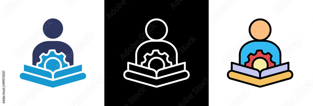 Obraz premium Professional Skills triple icon