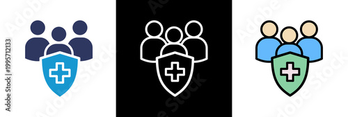 Employee Health triple icon