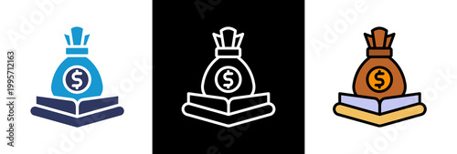 Financial Literacy triple icon