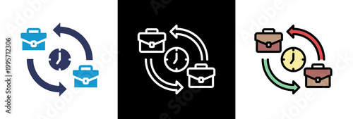 Career Change triple icon