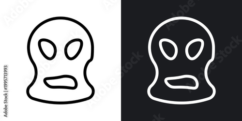 Photos Balaclava outlined icon vector collection.