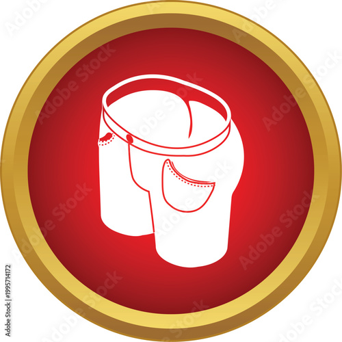 White jeans or pants vector illustrating clothing style