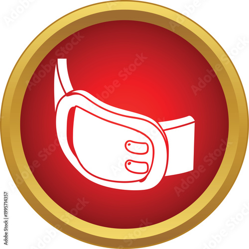 Ski goggle sporting equipment icon symbolizing winter sports and protection