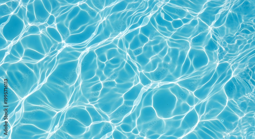 Fototapeta premium Tranquil azure waters a captivating abstract view of rippling pool surface with sunlight reflections