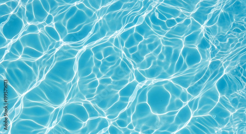Tranquil azure waters a captivating abstract view of rippling pool surface with sunlight reflections