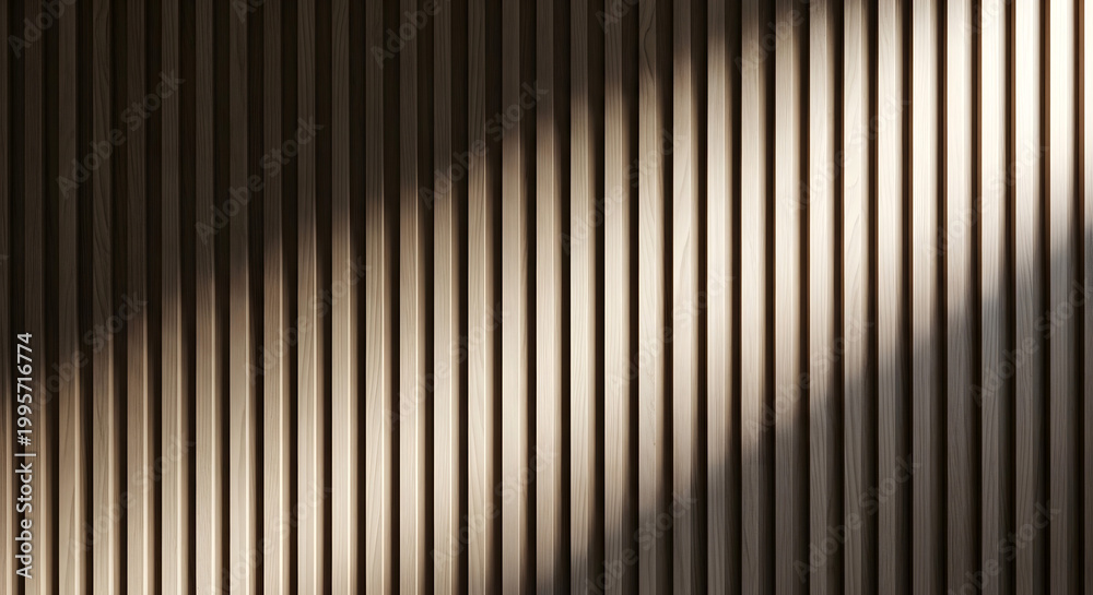 Obraz premium Abstract architectural detail sunlight and shadow play on corrugated metal wall creating a striking geometric pattern and textural contrast