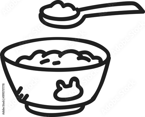 Baby Cereal and Bowl